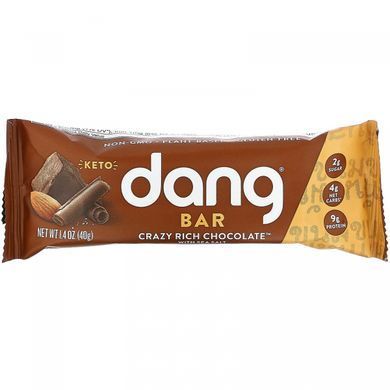 Keto bar, chocolate and sea salt, Dang Foods LLC, 12 bars, 1.4 ounces (40 g) each.