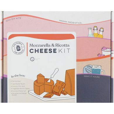 Настоящий сырный набор, моцарелла и рикотта, Cultures for Health, 1 набор купить в Киеве и Украине