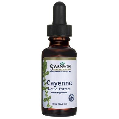 Каєнський рідкий екстракт, Cayenne Liquid Extract, Swanson, 130 мг, 296 мл
