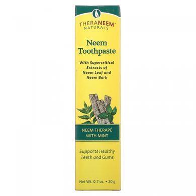 Лечение на основе нима с мятой, Зубная паста с нимом, TheraNeem Naturals, Organix South, 0,7 унций (20 г) купить в Киеве и Украине