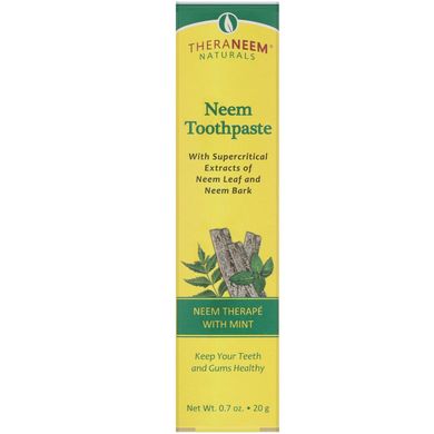 Зубна паста з німом, лікування на основі німа з м'ятою, TheraNeem Naturals, Organix South, 0,7 унцій (20 г)