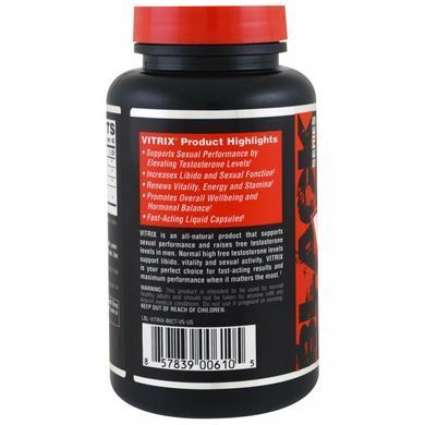 Nutrex Research Black Series Vitrix Libido Support 80 Liquid Capsules