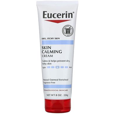 Заспокійливий для шкіри крем, для сухої шкіри з сверблячкою, без ароматизаторів, Eucerin, 8,0 унцій (226 г)
