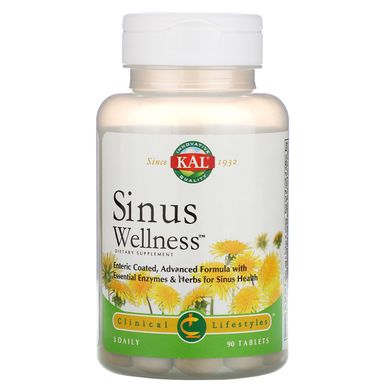 Поживна підтримка здоров'я носових пазух, Sinus Wellness, KAL, 90 таблеток