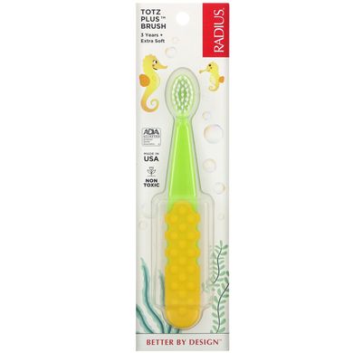 Дитяча зубна щітка жовто-зелена RADIUS (Totz Toothbrush) 1 шт