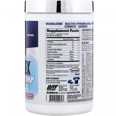 Добавка для набора мышечной массы Nitraflex Pump, розовый лимонад, GAT, 290 г купить в Киеве и Украине