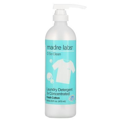 Madre Labs, laundry detergent, triple concentration, cotton freshness, 1 packet, 118 4 oz.