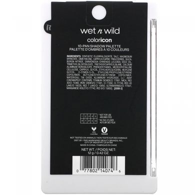 Wet n Wild, Color Icon, палитра теней из 10 оттенков, Heart & Sol, 12 г (0,42 унции) купить в Киеве и Украине