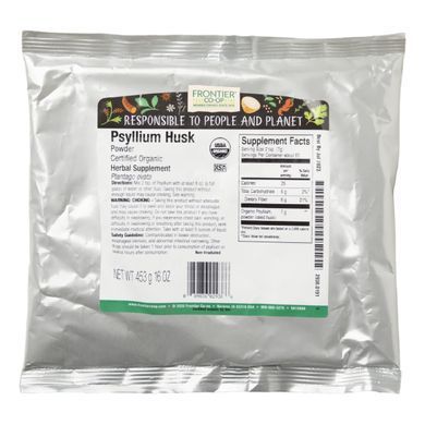Лушпиння подорожника органічна порошок Frontier Natural Products (Psyllium Husk) 453 г