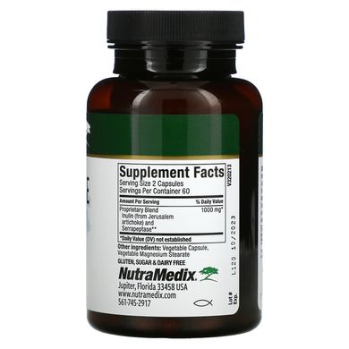 NutraMedix, Серрапептаза з інуліном, 120 рослинних капсул