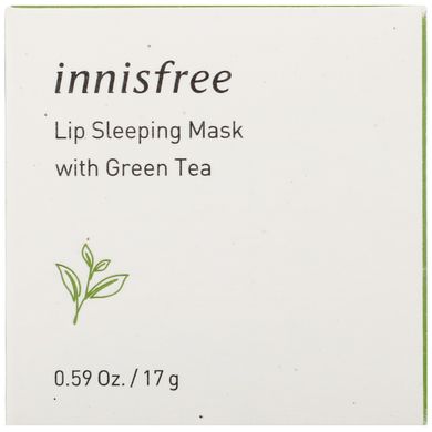 Спляча маска для губ з зеленим чаєм, Innisfree, 0,59 унції (17 г)