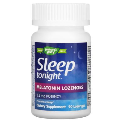 Пастилки з мелатоніном, Sleep Tonight, Nature's Way, 2,5 мг, 90 пастилок