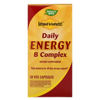 «Кінець втоми!», Комплекс відновлення енергії з вітамінами B для щоденного прийому, Enzymatic Therapy, 30 рослинних капсул