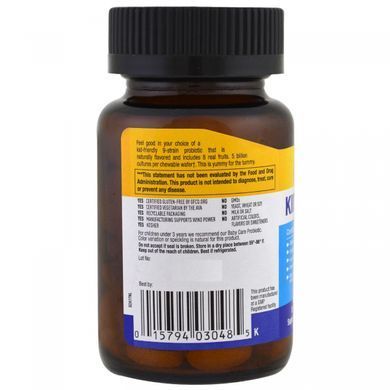 Пробиотик для детей Country Life (Kids Care Probiotic) 5 млрд КОЕ 90 жевательных вафель с ягодным вкусом купить в Киеве и Украине