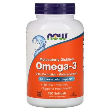 Омега-3 Now Foods (Omega-3) 180 гелевих капсул