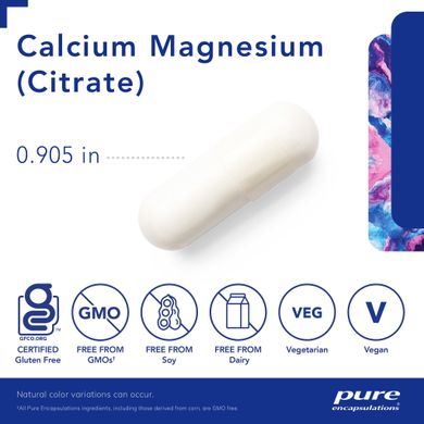 Кальций Магний Цитрат Pure Encapsulations (Calcium Magnesium Citrate) 90 капсул купить в Киеве и Украине