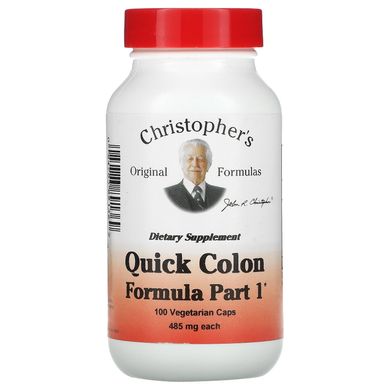 Формула для толстого кишечника Christopher's Original Formulas (Quick Colon Formula) 485 мг 100 капсул купить в Киеве и Украине