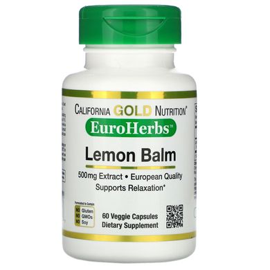 Меліса екстракт Каліфорнія Gold Nutrition (Lemon Balm Extract) 500 мг 60 капсул