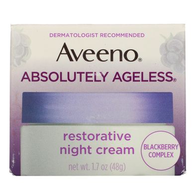 Absolutely Ageless, відновлювальний нічний крем, Aveeno, 1,7 унції (48 г)