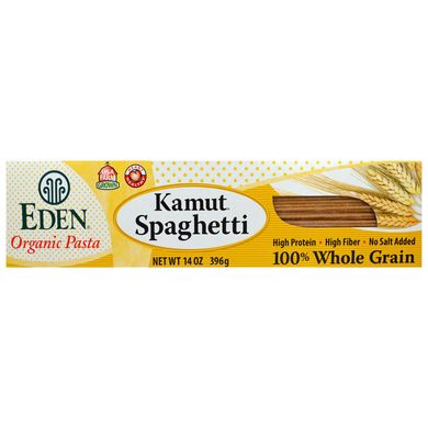 Органические макаронные изделия, камут спагетти100% цельное зерно, Eden Foods, 396 г купить в Киеве и Украине