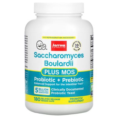 Пробіотик Jarrow Formulas (Saccharomyces Boulardii + MOS) 5 млрд КУО 180 капсул