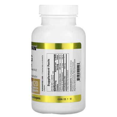 Триметилгліцин з фолатом та вітаміном В12 Kirkman Labs (TMG with Folate & Methyl B-12) 500 мг 120 капсул
