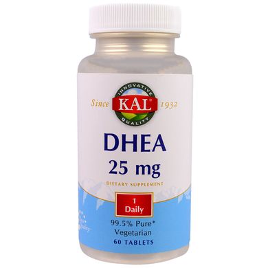 KAL, DHEA, 25 mg, 60 Tablets