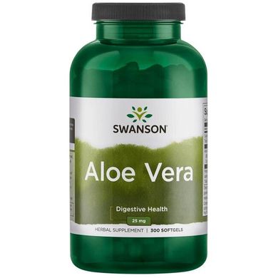 Алое Вера, Aloe Vera, Swanson, 25 мг, 300 капсул