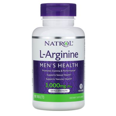 L-аргінін, L-Arginine, Natrol, 3000 мг, 90 таблеток