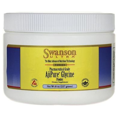 Фармацевтичний сорт AjiPure Glycine Powder, AjiPure Glycine Powder, Pharmaceutical Grade, Swanson, 227 г