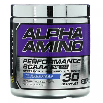 Alpha Amino, амінокислоти з розгалуженим ланцюгом для продуктивності, льодово-блакитний, Cellucor, 13,4 унц (381 г)