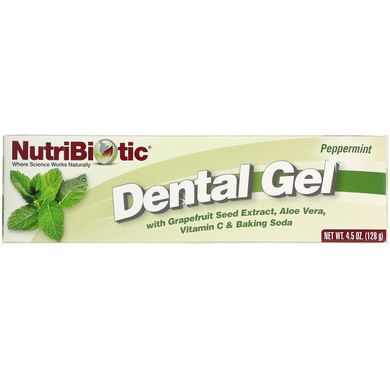 Зубний гель перцева м'ята NutriBiotic (Dental Gel) 128 г