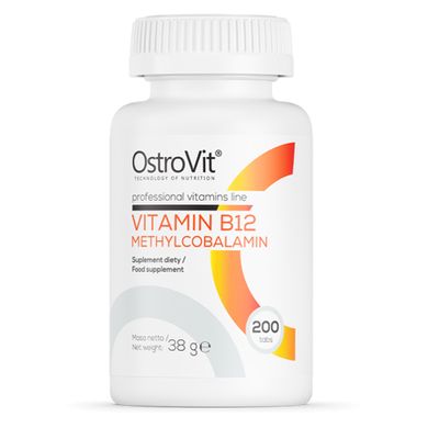 Вітамін B12 Метилкобаламін OstroVit (Vitamin B12 Methylocobalamin) 200 таблеток
