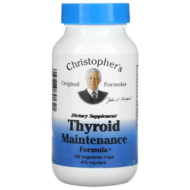 Профилактика для щитовидной железы Christopher's Original Formulas (Thyroid Maintenance) 475 мг 100 капсул купить в Киеве и Украине