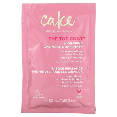 Cake Beauty, The Top Coat, Однохвилинна маска для волосся з ефектом сяйва, 1,69 рідких унцій (50 мл)