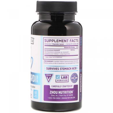 Saccharomyces Boulardii Zhou Nutrition 60 capsules