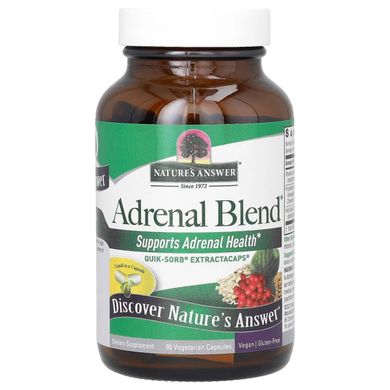 Здоровье надпочечников, Adrenal Blend, Nature's Answer, 90 вегетарианских капсул купить в Киеве и Украине