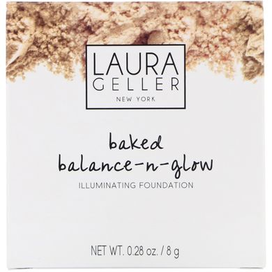 Тональная основа с эффектом сияния Baked Balance-N-Glow, светлый оттенок, Laura Geller, 0.28 г купить в Киеве и Украине