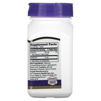 Melatonin 21st Century (Melatonin) 3 mg 90 tablets