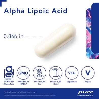Альфа-ліпоєва кислота Pure Encapsulations (Alpha Lipoic Acid) 100 мг 120 капсул