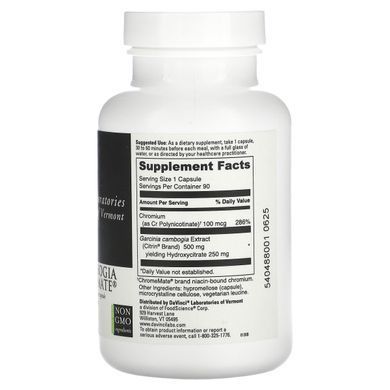 DaVinci Laboratories of Vermont, гарцинія камбоджійська з хромамом, 9 капсул