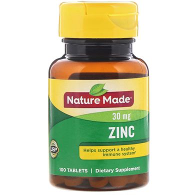 Цинк Nature Made (Zink) 30 мг 100 таблеток