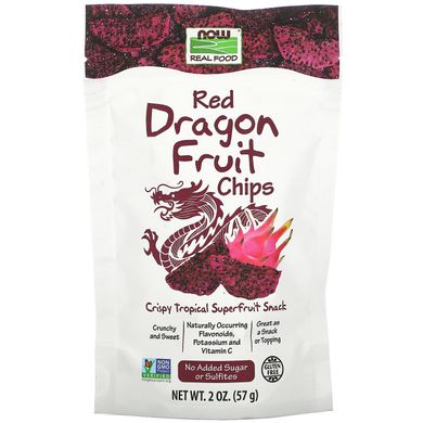Фруктовые чипсы из питахайи Now Foods (Red Dragon Fruit Chips) 57 г купить в Киеве и Украине