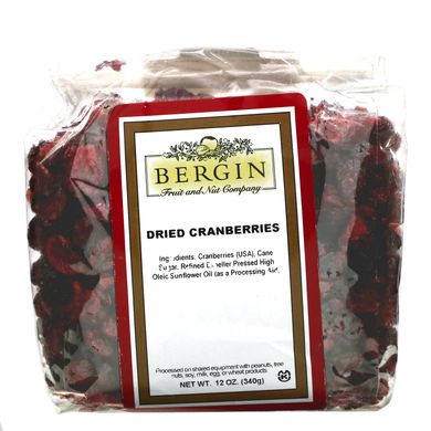 Сушена журавлина Bergin Fruit and Nut Company (Dried Cranberries) 340 г