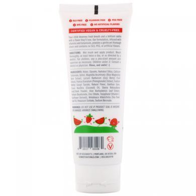 Childrens toothpaste + mouth paste, watermelon + strawberry, Schmidts Naturals, 4.7 oz (133 g)