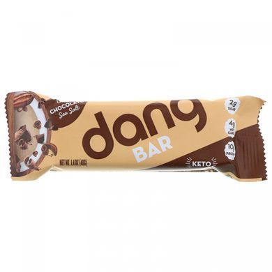 Keto bar, chocolate and sea salt, Dang Foods LLC, 12 bars, 1.4 ounces (40 g) each.