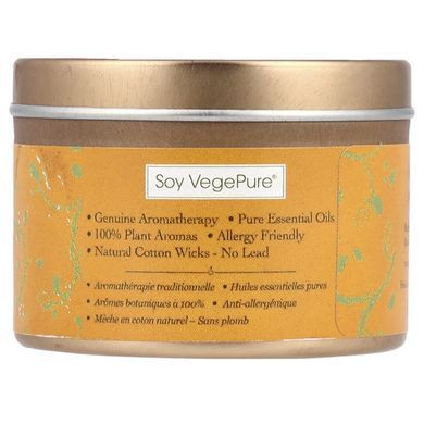 Soy VegePure, свеча для поездок, апельсин и кедр, Aroma Naturals, 2,8 унции (79,38 г) купить в Киеве и Украине