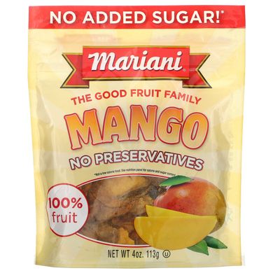 Маріані сушені фрукти, манго, 4 унції (113 г)