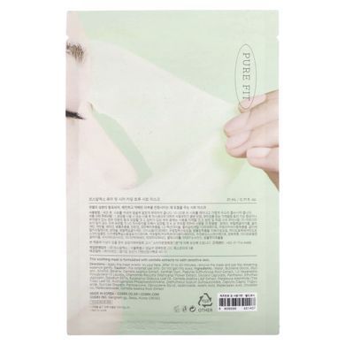 Заспокійлива маска, Pure Fit, Cica Calming True Sheet Mask, Cosrx, 1 лист, 0,71 рідкої унції (21 мл)