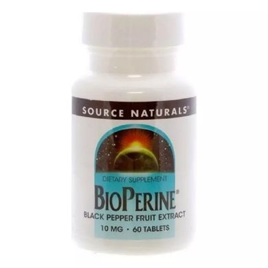Біоперин Екстракт Чорного Перцю Source Naturals (BioPerine) 10 мг 60 таблеток